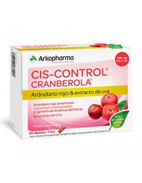 ARKO CRANBEROLA CIS CONTROL 60 CAPSULAS, COMPLEMENTO DESTINADO A MANTENER BIENESTAR URINARIO