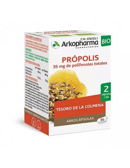 Arkocaps Propolis 84 Capsulas Sust Resinosa Fabricada Por Las Abejas Utilizada Como Antiséptic