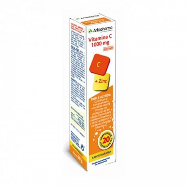 Arkovital Vitamina C 1000mg y Zinc 20 Comprimidos.