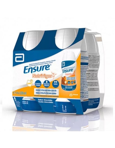 ENSURE NUTRIVIGOR CHOCOLATE BOTELLA 4 BOTELLA 220 ML