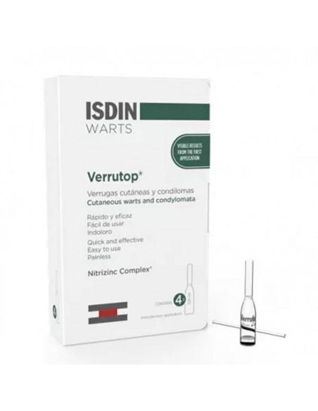 Isdin Verrutop Warts 0.10ml 4 Ampollas y Aplicadores