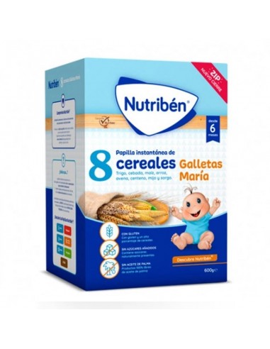 Nutriben Papilla 600g 8 Cereales Galletas Maria A Partir De 6 Meses
