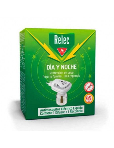 Relec Antimosquitos Electrico Liquido Dia Y Noche 45 Dias De Proteccion