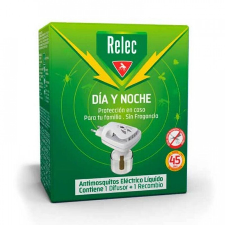 Relec Antimosquitos Eléctrico Líquido Día y Noche 45 días.