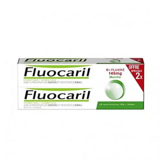 Fluocaril Bi-Fluore Menta 2 Tubos de 145mg.