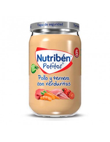 NUTRIBEN POTITO COMIDA 235G POLLO Y TERNERA CON VERDURITAS