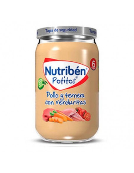 NUTRIBEN POTITO COMIDA 235G POLLO Y TERNERA CON VERDURITAS