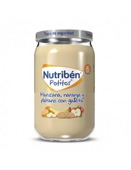 NUTRIBEN POTITO COMIDA 235G MANZANA NARANJA PLATANO Y GALLETA