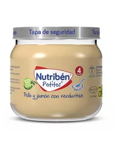 Nutriben Potito Introduccion 120G A La Carne Pollo Y Jamon Con Verduritas