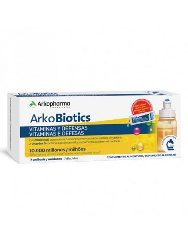 Arkobiotics Vitaminas Y Defensas Adultos 7 Unidosis, 10000 Millones De Fermentos Laticos Vivos