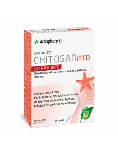 Arkodiet Chitosan Extraforte 500 mg + Cromo 30 Capsulas, Complemento A Base De Chitosan Y Cromo