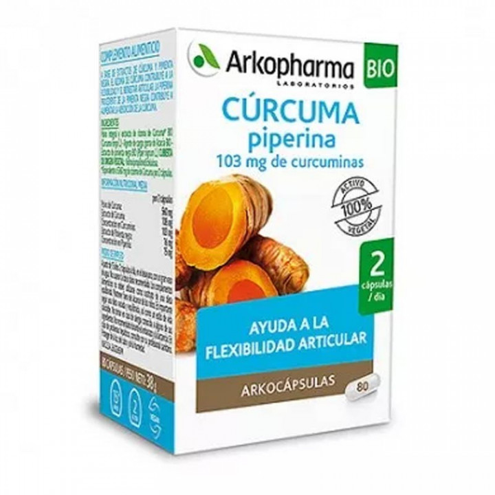 Arkopharma Cúrcuma Bio 80 Cápsulas - Parafarmacia Cartagena 24h