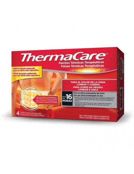 THERMACARE PARCHE TERMICO ZONA LUMBAR CADERA 4 PARCHES