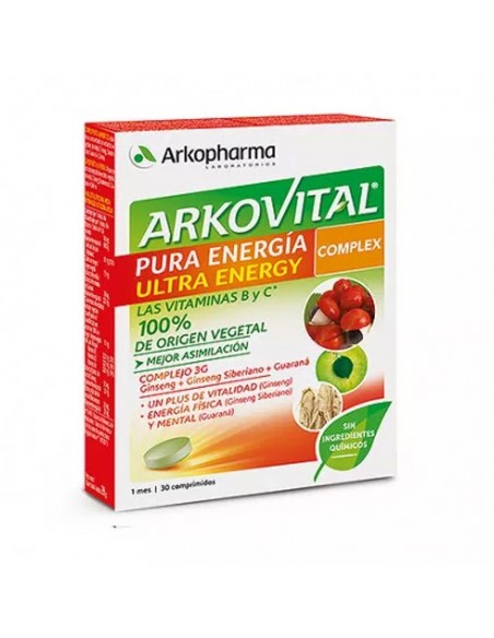 ARKOVITAL PURA ENERGIA ULTRA ENERGY COMPLEX 30 COMPRIMIDOS