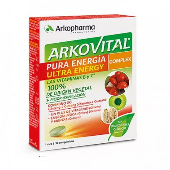 Arkovital Pura Energía Ultra 30 Comprimidos.