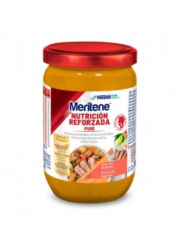 MERITENE NUTRICION REFORZADA PURE 300G ATUN CON VERDURAS, ALTO VALOR NUTRICIONAL PARA ADULTOS