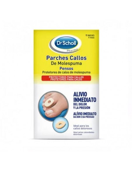 Scholl Parches Callos Molespuma Escudo 9 Parches, Alivio Inmediato Melestias Callos Dolorosos