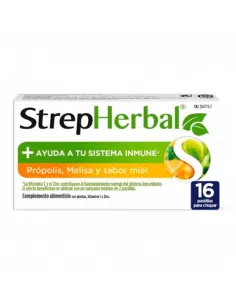 Strepherbal 16 Pastillas Para Chupar Sabor Propolis...