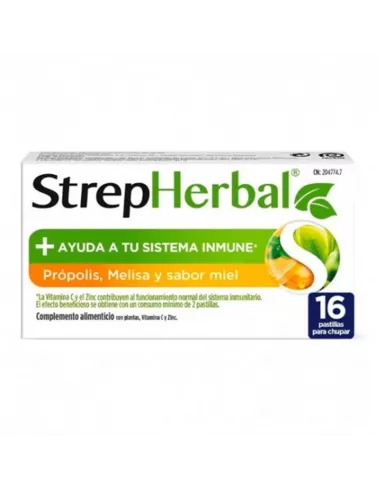 Strepherbal 16 Pastillas Para Chupar Sabor...