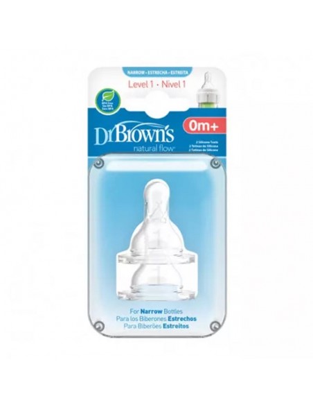 Dr Brown`s Tetina Nivel1 Standard Silicona Recien Nacidos 0 Meses + Bpa Free, Dr Brown`s