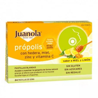 Juanola Própolis Hiedra 24 Pastillas Blandas Miel Limón.
