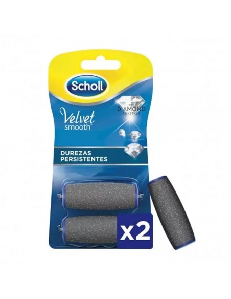 SCHOLL VELVET SMOOTH LIMA ELECTRONICA DIAMOND CRYSTALS RECAMBIO DUREZAS PERSISTENTES 2 U RECAMBIO