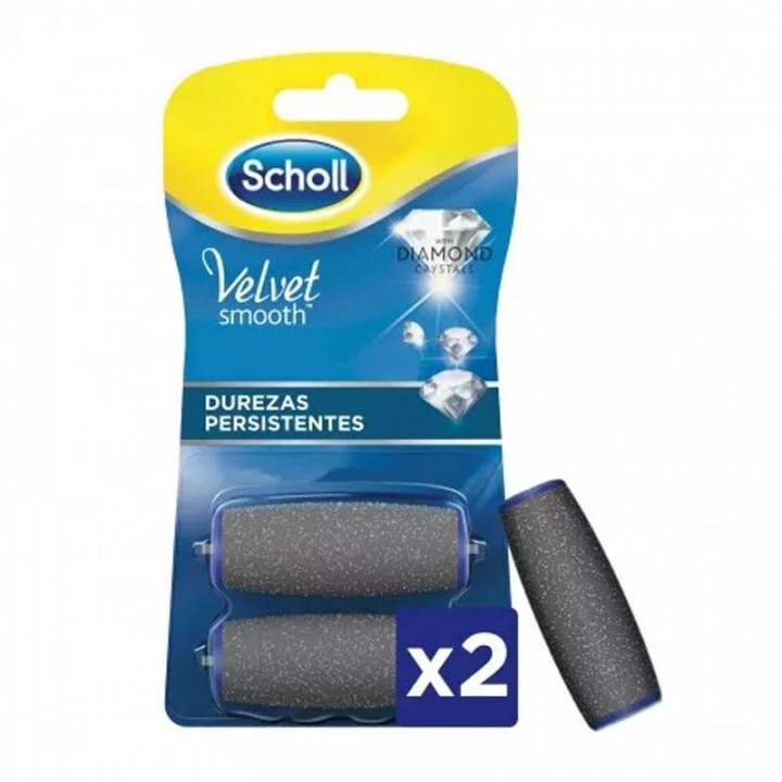 Dr Scholl Velvet Smooth Lima Electrónica Diamond Crystals 2 Unidades.
