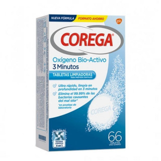 Corega Limpiadores Oxígeno Bio Activo 60 Tabletas.
