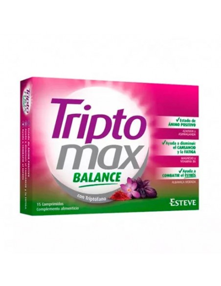 Triptomax Balance 15 Comprimidos Estado De Animo Positivo, Ayuda Cansancio Y Fatiga