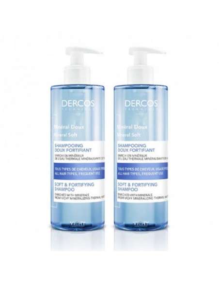 Vichy Dercos Mineral Champú Uso Frecuente 2x400ml