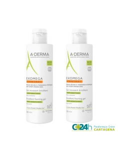 A-DERMA EXOMEGA CONTROL GEL LIMPIADOR EMOLIENTE CARA...