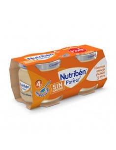 NUTRIBEN POTITO BIPACK 2X120G MANZANA, NARANJA, PLATANO Y...