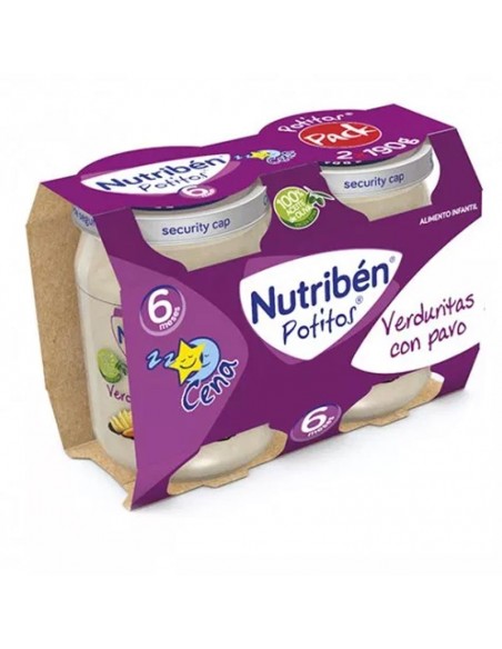 NUTRIBEN POTITO CENA BIPACK 2X190GVERDURITAS CON PAVO