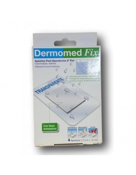 DERMOMED FIX SEGUNDA PIEL APOSITO ESTERIL 10 CM X 7.5 CM 4 U