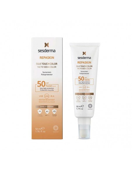 SESDERMA REPASKIN FOTOPROTECTOR SPF 50 TACTO SEDA COLOR 1 ENVASE 50 ML