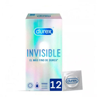 Durex Preservativos Invisible Extra Sensitivo 12 Unidades Condones.