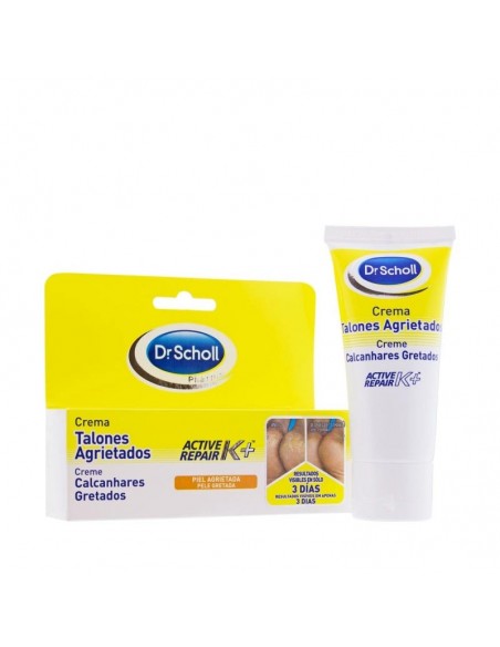 SCHOLL CREMA TALONES AGRIETADOS ACTIVE REPAIR K+ 60ML,HIDRATACION INTENSIVA,REGENERACION CELULAR