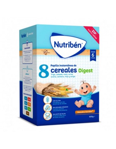 Nutriben Papilla 600g 8 Cereales Digest Formato Ahorro A Partir De 6 Meses