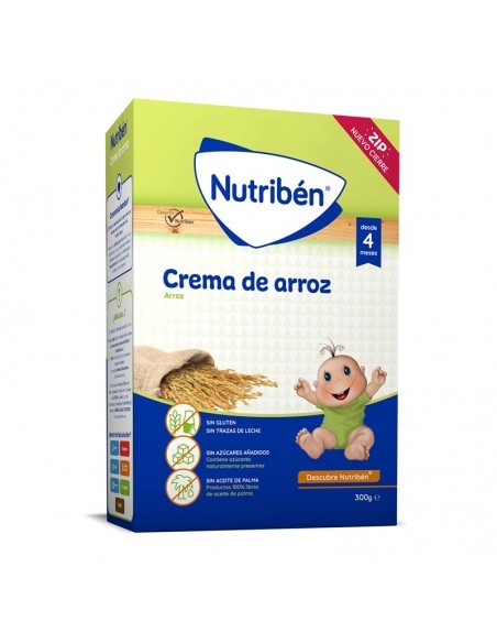 NUTRIBEN PAPILLA 300G CREMA DE ARROZ SIN GLUTEN FORMATO ECONOMICO A PARTIR 4 MESES