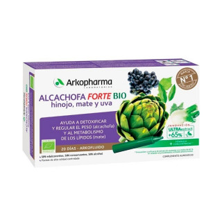 Arkofluido Alcachofa Hinojo y Mate 20 Ampollas Bebibles.
