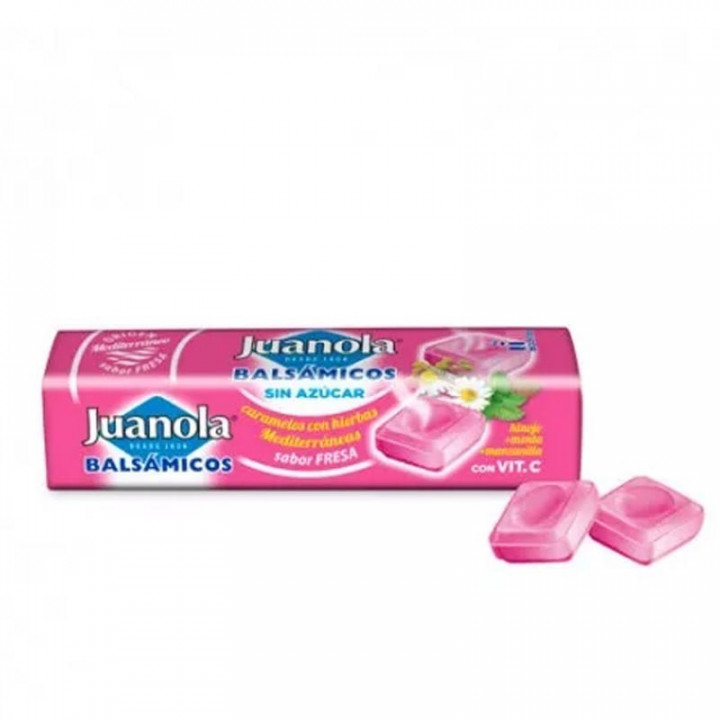 Juanola Caramelos Balsámicos Fresa Vitamina C y Hierbas 30g.