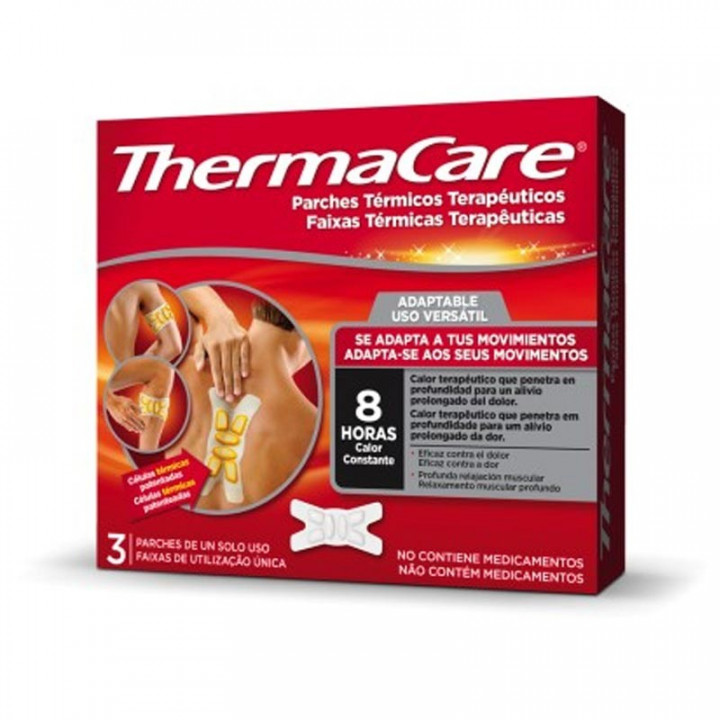 Thermacare 3 Parches Térmicos Adaptables.