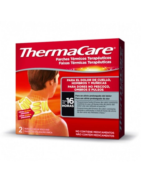 THERMACARE PARCHE TERMICO CUELLO, HOMBROS, MUÑECAS PARCHES TERAPEUTICOS 2 PARCHES