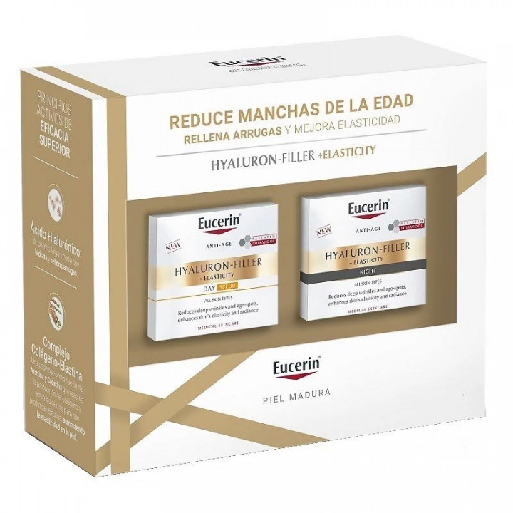 Eucerin Hyaluron-Filler + Elasticity Crema Día SPF 30 + Crema de Noche.