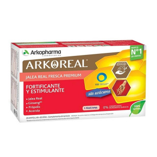 Arkoreal Jalea Real Fresca 500mg+ Ginseng 1500mg 20 Ampollas.