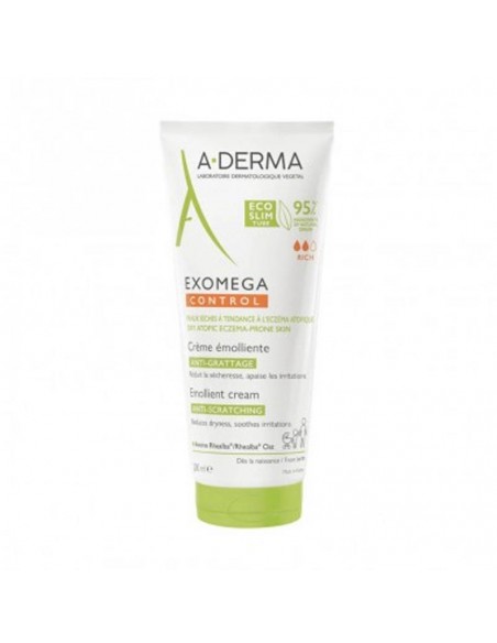 A-DERMA EXOMEGA CONTROL CREMA EMOLIENTE CARA Y CUERPO DEFI 200ML, CALMA IRRITACIONES,PIELES ATOPICAS