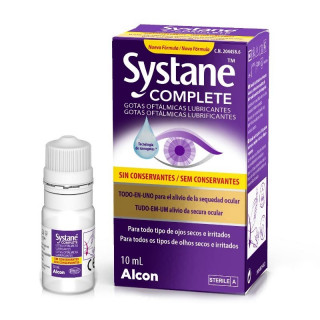 SYSTANE COMPLETE GOTAS OFTALMICAS LUBRICANTES SIN CONSERVANTES 1 FRASCO 10 ML