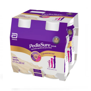 PEDIASURE DRINK 4 BOTELLAS 200 ML SABOR VAINILLA