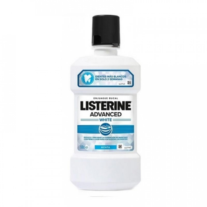 LISTERINE ADVANCED WHITE 1 BOTELLA 500 ML SABOR SUAVE