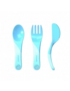 TWISTSHAKE CUBIERTOS DE APRENDIZAJE 6M AZUL